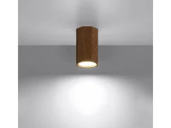 Lámparas de techo Xenor escandinavo de madera - 1 fuentes luminosas 4000K - L.6 x A.10 cm - roble