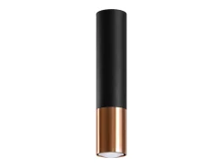 Lámparas de techo Zarpex moderno de acero - 1 fuentes luminosas 3000K - L.6 x A.29 cm - negro/cobre