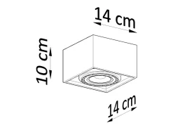 Lámparas de techo Zentra escandinavo de madera - 1 fuentes luminosas 4000K - L.14 x A.10 cm - madera natural