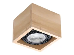 Lámparas de techo Zentra escandinavo de madera - 1 fuentes luminosas 4000K - L.14 x A.10 cm - madera natural