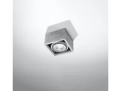 Lámparas de techo Zentra industrial de concreto - 1 fuentes luminosas 3000K - L.14 x A.9 cm - gris