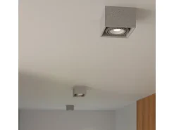 Lámparas de techo Zentra industrial de concreto - 1 fuentes luminosas 3000K - L.14 x A.9 cm - gris