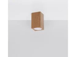 Lámparas de techo Zezu escandinavo de madera - 1 fuentes luminosas 3000K - L.6 x A.10 cm - roble