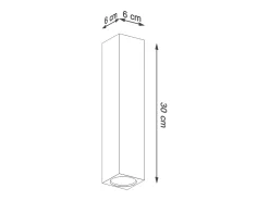 Lámparas de techo Zezu escandinavo de madera - 1 fuentes luminosas 3000K - L.6 x A.30 cm - roble