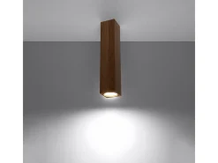 Lámparas de techo Zezu escandinavo de madera - 1 fuentes luminosas 4000K - L.6 x A.30 cm - roble
