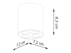 Lámparas De Techo Zoe Minimalista De Aluminio - 4 Fuentes Luminosas - L.7,2 X A.8,3 Cm - Negro