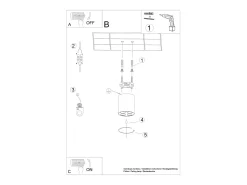 Lámparas De Techo Zoe Minimalista De Aluminio - 4 Fuentes Luminosas - L.7,2 X A.8,3 Cm - Negro