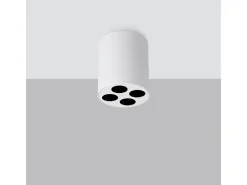 Lámparas De Techo Zoe Minimalista De Aluminio - 4 Fuentes Luminosas - L.7,2 X A.8,3 Cm - Blanco