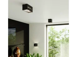 Lámparas de techo Zorbo maxi moderno de aluminio - 2 fuentes luminosas 4000K - L.20 x A.10 cm - negro