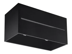Lámparas de techo Zorbo maxi moderno de aluminio - 2 fuentes luminosas 4000K - L.20 x A.10 cm - negro