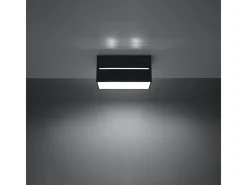 Lámparas de techo Zorbo maxi moderno de aluminio - 2 fuentes luminosas 4000K - L.20 x A.10 cm - negro