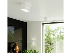 Lámparas de techo Zorbo maxi moderno de aluminio - 2 fuentes luminosas 4000K - L.20 x A.10 cm - blanco
