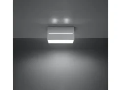 Lámparas de techo Zorbo maxi moderno de aluminio - 2 fuentes luminosas 4000K - L.20 x A.10 cm - blanco
