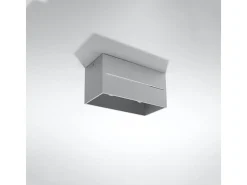 Lámparas de techo Zorbo maxi moderno de aluminio - 2 fuentes luminosas 3000K - L.20 x A.10 cm - gris