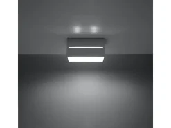 Lámparas de techo Zorbo maxi moderno de aluminio - 2 fuentes luminosas 4000K - L.20 x A.10 cm - gris