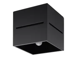 Lámparas de techo Zorbo moderno de aluminio - 1 fuentes luminosas 3000K - L.10 x A.10 cm - negro