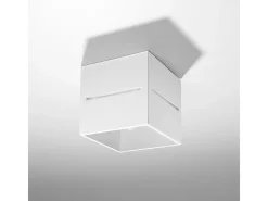 Lámparas de techo Zorbo moderno de aluminio - 1 fuentes luminosas 3000K - L.10 x A.10 cm - blanco