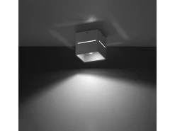 Lámparas de techo Zorbo moderno de aluminio - 1 fuentes luminosas 4000K - L.10 x A.10 cm - gris