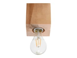 Lámparas de techo Zxina escandinavo de madera - 1 fuentes luminosas 4000K - L.10 x A.10 cm - madera natural