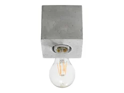 Lámparas de techo Zxina industrial de concreto - 1 fuentes luminosas 4000K - L.10 x A.10 cm - gris