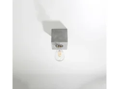Lámparas de techo Zxina industrial de concreto - 1 fuentes luminosas 3000K - L.10 x A.10 cm - gris