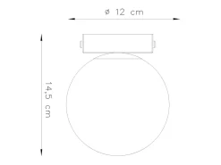Lámparas de techo Zynfi moderno de acero/vidrio - 1 fuentes luminosas 4000K - L.12 x A.14,5 cm - blanco