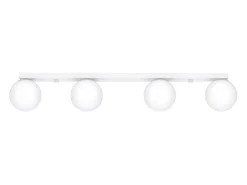 Lámparas de techo Zynfi moderno de acero/vidrio - 4 fuentes luminosas 4000K - L.88 x A.14,5 cm - blanco