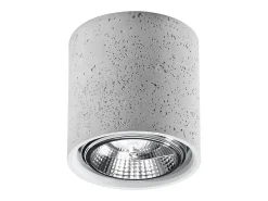 Lámparas de techo Zynko industrial de concreto - 1 fuentes luminosas 3000K - L.14 x A.14 cm - gris