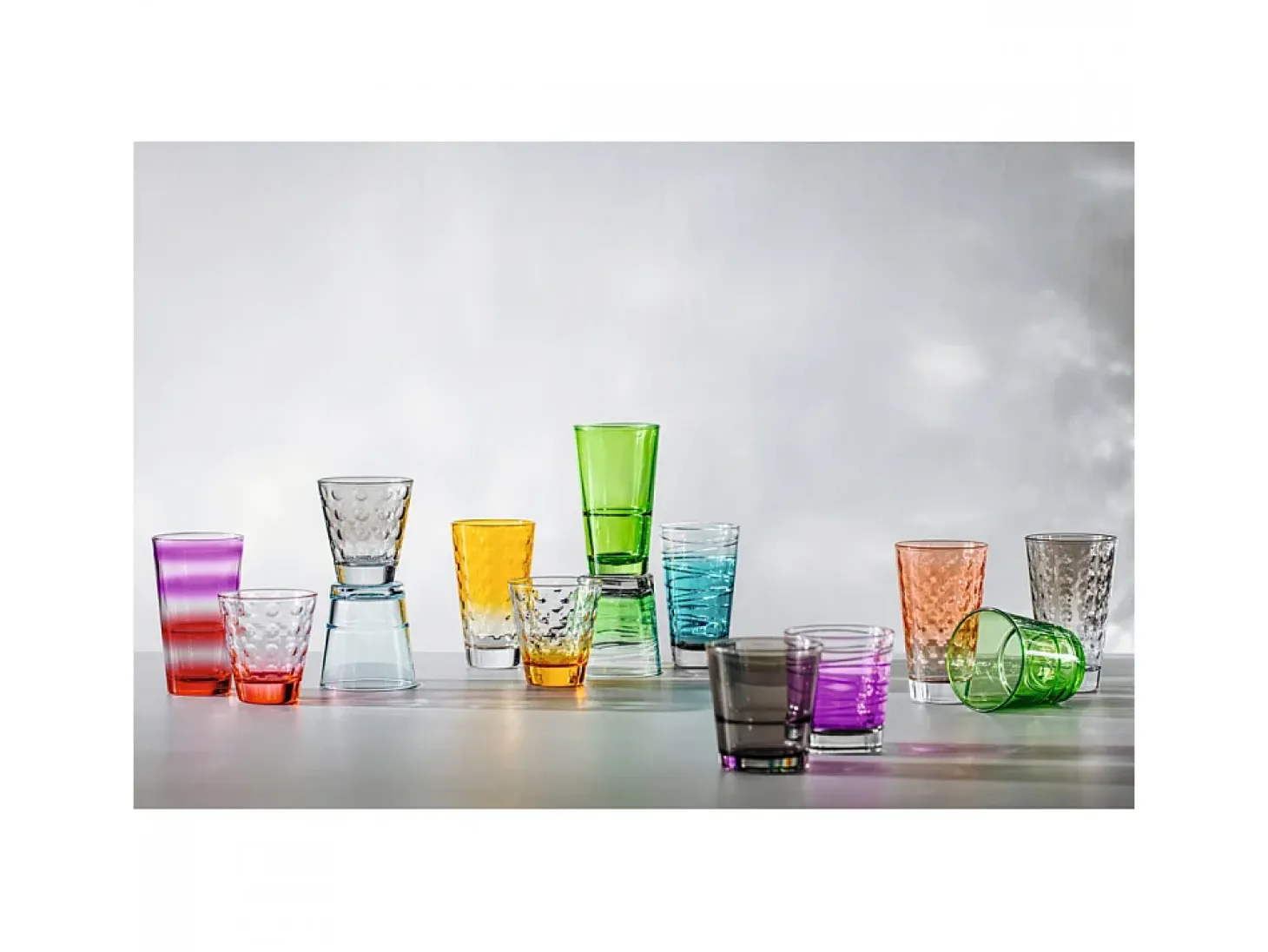 Lote de 6 vasos de colores 300ml multicolor