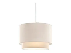 Luminaria Colgante de Techo con Pantalla Blanco Crema 30x20 Cm