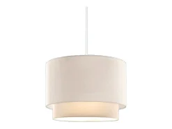 Luminaria Colgante de Techo con Pantalla Blanco Crema 30x20 Cm