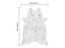 Luut Alfombra lavable antideslizante vaca marrón y blanco 120x170 cm