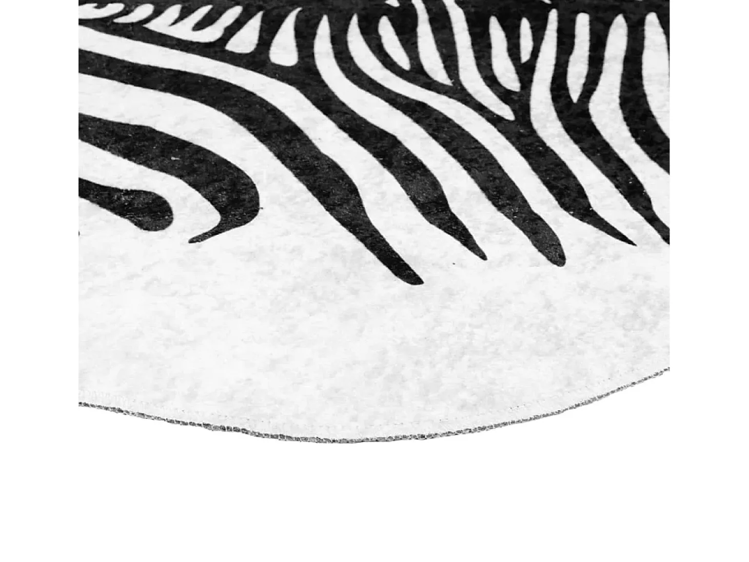 Luut Alfombra lavable antideslizante cebra blanco y negro 120x170 cm