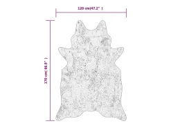 Luut Alfombra lavable antideslizante cebra blanco y negro 120x170 cm