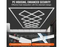 Luz de Garage SucceBuy a LED 88 000 lm DIY Bright 14 Plafón Cuadrado para Auto