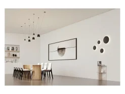 Mac Mini Wall - Aplique LED de pared negro de 6 W con interruptor CCT, 2700-3200-4000 K, aluminio, aplique de pared de 360 grados - Beneito & Faure