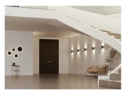 Mac Wall Corten - Aplique de pared LED de 15 W con interruptor CCT, 2700 K/3200 K/4000 K, aluminio, 360 grados - Beneito & Faure