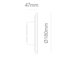 Mac Wall Legno - Aplique de pared LED de 15 W con interruptor CCT 2700K/3200K/4000K en aluminio, aplique de pared de 360 grados - Beneito & Faure