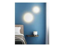 Mac Wall XL Blanco - Aplique LED de pared de 20 W con interruptor CCT, 2700K/3200K/4000K, aluminio, aplique de pared de 360 grados - Beneito & Faure