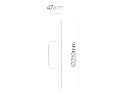 Mac Wall XL Negro - Aplique LED de pared de 20 W con interruptor CCT, 2700K/3200K/4000K, aluminio, aplique de pared de 360 grados - Beneito & Faure