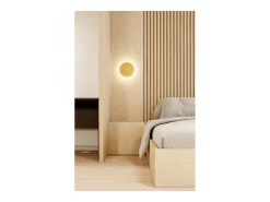 Mac Wall XL Wood - Aplique de pared LED de 20 W con interruptor CCT 2700K/3200K/4000K en aluminio, aplique de pared de 360 grados - Beneito & Faure