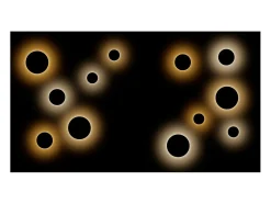 Mac Wall XL Wood - Aplique de pared LED de 20 W con interruptor CCT 2700K/3200K/4000K en aluminio, aplique de pared de 360 grados - Beneito & Faure