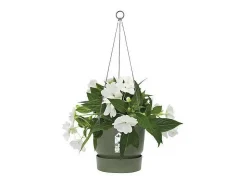 Maceta colgante 24 - Exterior Ø 23,9 x 20,3 cm - Verde hoja