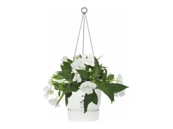 Maceta colgante exterior Ø 24 x Alto 20 cm - Blanco