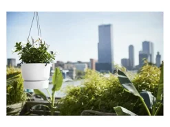 Maceta colgante exterior Ø 24 x Alto 20 cm - Blanco