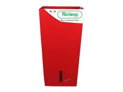 Maceta Eva New cuadrada de plástico 37 x 37 x Alto 68,5 cm - 69 L - Rojo