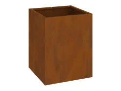 Maceta para Jardín | Jardinera | Macetero Marrón 32 x 32 x 40 cm Acero Envejecido