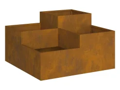 Maceta para Jardín | Jardinera | Macetero Oxidado 80 x 80 x 48 cm Acero oxidado