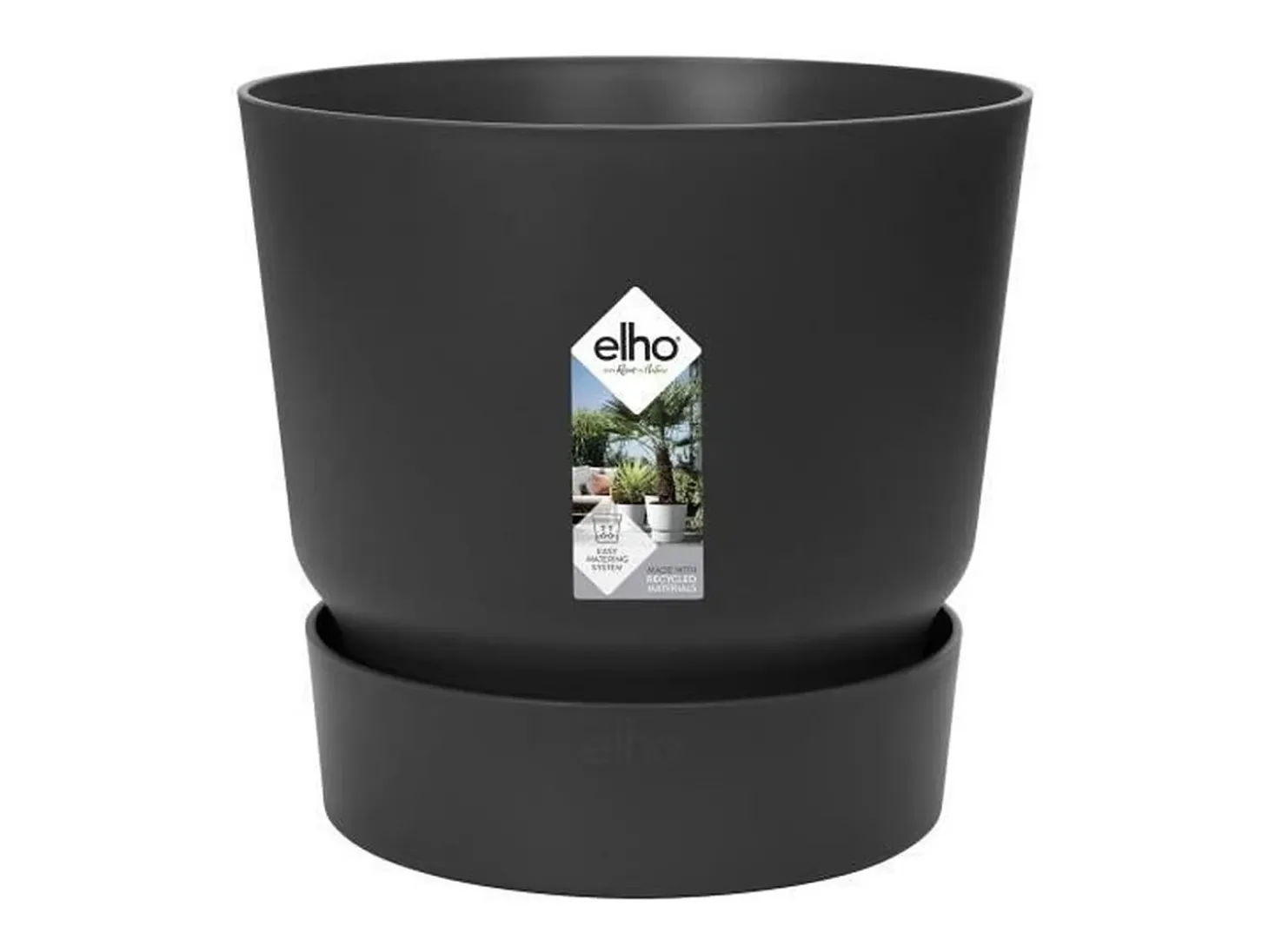 Maceta redonda 40 - Exterior Ø 39 x 36,8 cm - Living negro