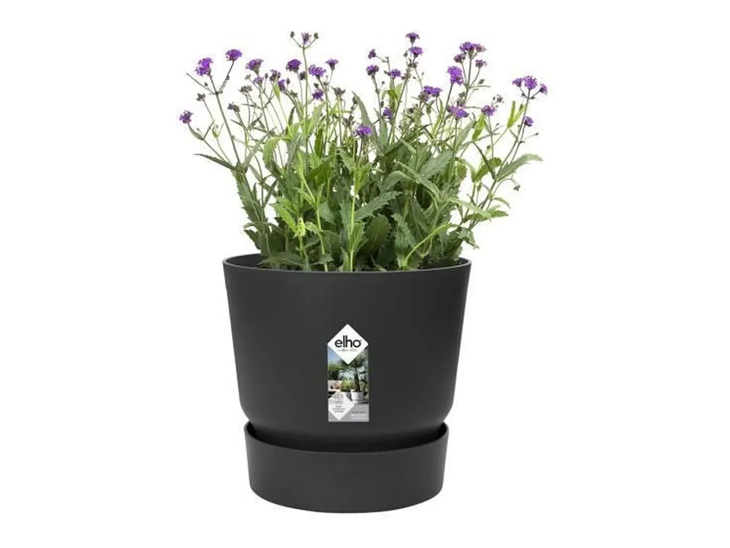 Maceta redonda 40 - Exterior Ø 39 x 36,8 cm - Living negro